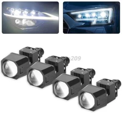 4X 1.5'' Mini Headlight Bi LED Projector Lens Hi/Lo 80W 6000K Universal Retrofit - Image 1 of 4