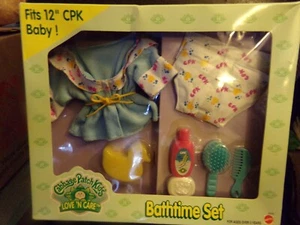 KIDS LOVE N CARE BATH TIME SET OUTFIT APPROX 12IN SIZE BABY DOLLS BOXED MATTEL - Picture 1 of 2