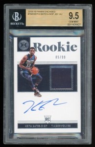 2018-19 Panini Encased Keita Bates-Diop RC Rookie Jersey Auto /99 #194 BGS 9.5