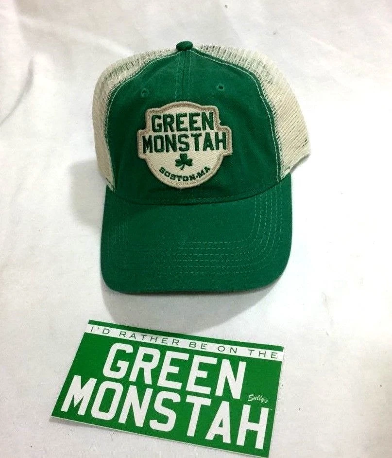 Boston Fenway Park Green Monster Monstah Truckers Hat Cap Sticker Decal Lot  - Image 1 of 1