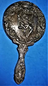 Antique Victorian Marked Foster & Bailey Sterling # 2028 Hand Mirror - Picture 1 of 7