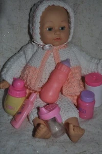 Vintage Cititoy Baby Puppe 16 Zoll 1997 kahle blaue Augen weint/lacht - Bild 1 von 17