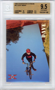 1994 GENERATION EXTREME DAVE MIRRA ROOKIE CARD BGS 9.5 GEM MINT