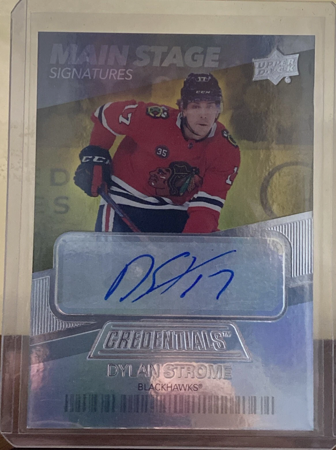2021-22 Upper Deck Credentials Main Stage Signatures Dylan Strome #BTS-DS Auto