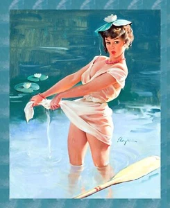 8886.Decoration Poster.Home room interior print.Sexy Pinup in lake.art Decor - Picture 1 of 1