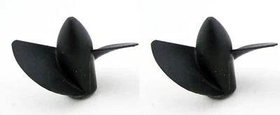 2PCS 45mm Diameter Nylon Propeller Prop for 4mm Threaded Shaft Cable RC Boat - Image 1 of 3