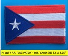 PUERTO RICO FLAG PATCH EMBROIDERED APPLIQUE IRON-ON SEW-ON (3 1/2" x 2 1/4")  
