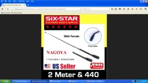 Dual Band Antenna 144/440 MHz Antenna Handheld Radio 2M 70cm Foldable Extendable - Picture 1 of 2