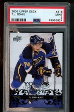 T.J. Oshie 2008 Upper Deck #218   YG, RC PSA Mint Rookie St. Louis Blues