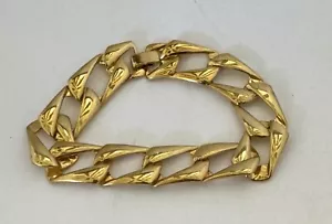 Vintage SETA Large Links 7” Gold Tone Chain Bracelet #770 Korea - Picture 1 of 5