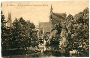 AK BROMBERG /BYDGOSZCZ /Westpr. Braheinsel, kathol. Kirche um 1908 - Picture 1 of 1