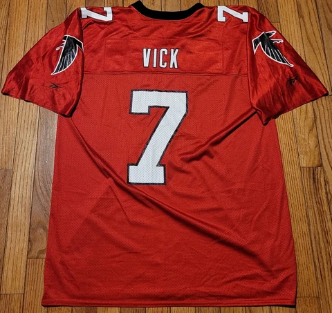 Reebok Michael Vick Jersey Atlanta Falcons #7 Men Size Large Red NFL Cover