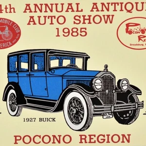 1985 Antique Auto Club Car Show Pocono Region AACA 1927 Buick Stroudsburg PA - Picture 1 of 3