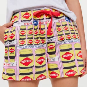 NWT PETER ALEXANDER LADIES VEGEMITE PYJAMA SHORTS PLUS SIZE 3+ / AU 24 - 26 - Picture 1 of 6