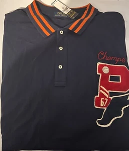 Polo Ralph Lauren VARSITY NY STATE RL ATHLETIC TEAM Polo NAVY/GRN/ORG NEU 4XLT - Bild 1 von 8