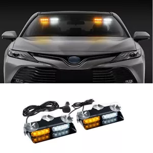 2 in 1 LED Emergency Dash Strobe Lights Windshield Deck Warning Safety Flashing - Picture 1 of 7