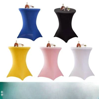 Solid Color Bar Table Cloth Bar Banquet Table Cloth Cocktail Round Table Cover - Image 1 of 4