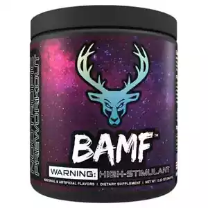 Bucked Up BAMF Blue Raz-Berry Pre-Workout Deer Antler Velvet - Picture 1 of 2