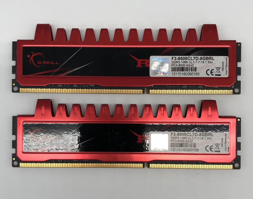 G.SKILL RIPJAWS F3-8500CL7D-8GBRL - 8 GB (2X4GB) - DDR3-1066 - PC3-8500 - Bild 1 von 1