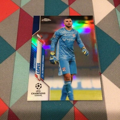 Anthony Lopes 65/150 Blue Refractor 2019-20 TOPPS CHROME UEFA CHAMPIONS LEAGUE - Image 1 of 2