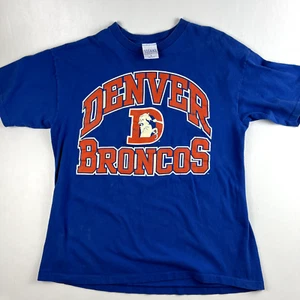Vtg Signal Athletic Mens T-Shirt Denver Broncos Single Stitch Made In USA L 44" - Picture 1 of 14