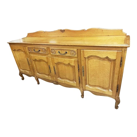 French Country Oak Louis XV Style Buffet Server Cover