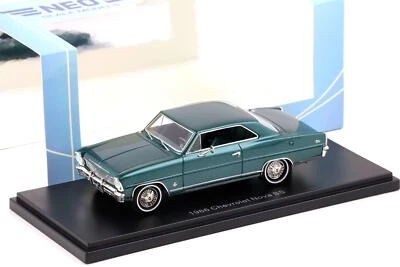1:43 Neo 1966 Chevrolet Nova Ss Hardtop Metallico Dark Verde - Immagine 1 di 3