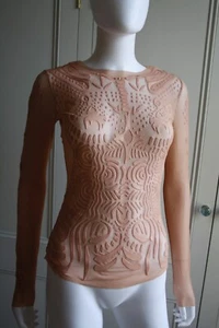 Vintage Jean Paul Gaultier SOLEIL Archivio Maglia Tatuaggio Top, di proprietà di celebrità, S - Foto 1 di 19