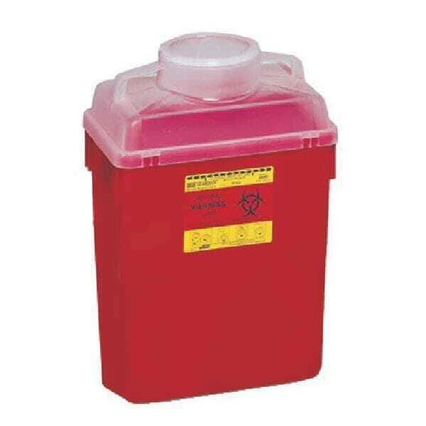 Tampa grande superior transparente aberta colecionador Becton-Dickinson 305457 Sharps 6 galões - Imagem 1 de 1