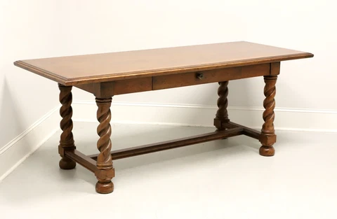 HERITAGE Walnut English Tudor Barley Twist Writing Desk Cover