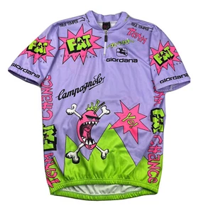 Vintage 90s Giordana Cycling Jersey Yo Eddy Team Chance Fat City Large - Picture 1 of 9