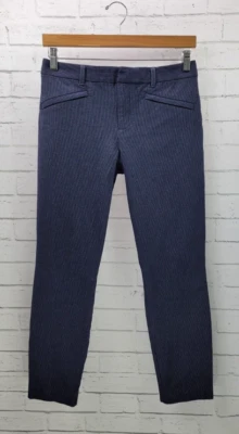 Pantalones al tobillo ajustados bielásticos GAP para mujer talla 12 azul marino blanco sarga a rayas Foto 1 de 4