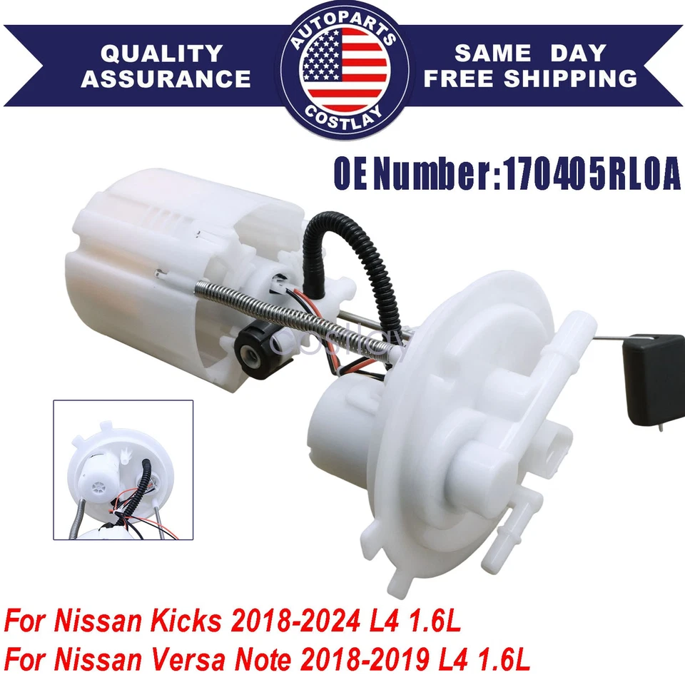 Fuel Pump Assembly For Nissan Kicks 2018-2024 Versa Note 2018-2019 170405RL0A - Image 1 of 4