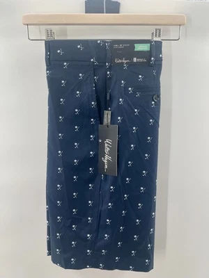 Pantalones Cortos de Golf Walter Hagen Perfect 11 Palm Palm Estampados Para Hombres 34 Frente Plano Azul Marino Nuevos con Etiquetas Foto 1 de 3