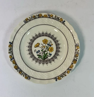 SPODE Buttercup 6.5 Inch Plate Backstamp England Yellow Flowers - Image 1 of 3
