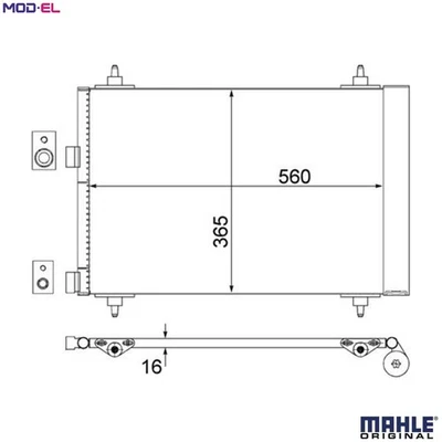 CONDENSER AIR CONDITIONING AC 315 000S FOR PEUGEOT 307/SW/Van/Break/CC 1.4L 4cyl - Image 1 of 4