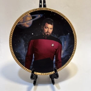 Vintage Star Trek The Next Generation Collectors Plate Commander William T Riker - Bild 1 von 7