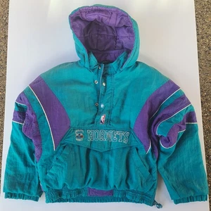 Vintage 90s NBA Charlotte Hornets Starter Jacket Pullover Kids Medium - Bild 1 von 23