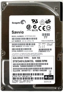 73gb 10k hdd,9y4066-134,390-0313-04,fw:0556,st973401lsun72g,2.5" - Picture 1 of 1