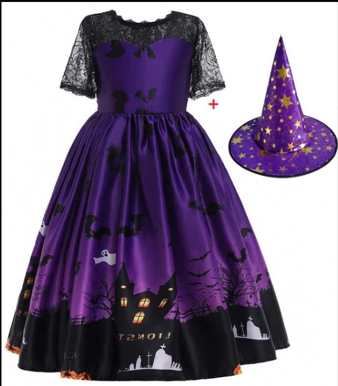 “Elegante Vestido de Princesa Halloween para Niñas – Disfraz de Cuento de Hadas Conjunto de Fiesta” Foto 1 de 1