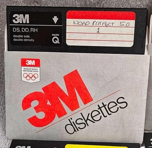 5 disquettes vintage 3M en boîte SS DD RH 5,25 pouces disquettes pièce ordinateur - Photo 1/2