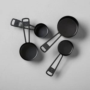 4pc Measuring Cup Set Black - Hearth & Hand with Magnolia Stainless Steel - Picture 1 of 3