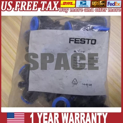 10 PCS New Festo 153132 QST-12 Push-In T-Connector - Image 1 of 4