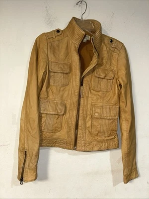 Lucky Brand Downtown Traveler Lambskin Leather Jacket Size Small - Image 1 of 4