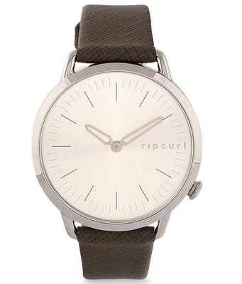 RELÓGIO DE SURF FEMININO RIP CURL COURO SUPER FINO Novo - A3007G Taupe Rrp $159.99 - Imagem 1 de 4