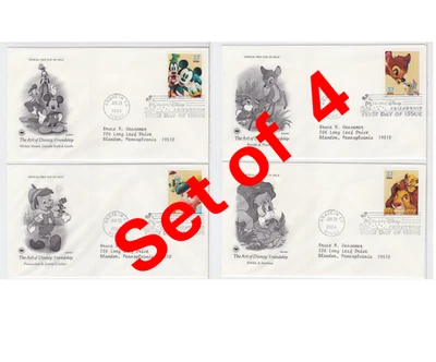 TurtlesTradingPost- Walt Disney Characters 2004 #3865-68  Artcraft Variety FDC - Image 1 of 3