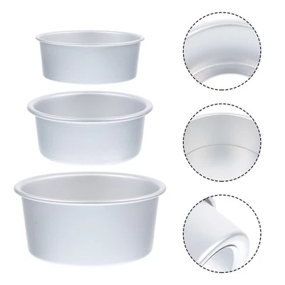  3 Pcs Stampi Per Torte Stampo Da Forno Domestico Di Cottura Antiaderente - Immagine 1 di 4