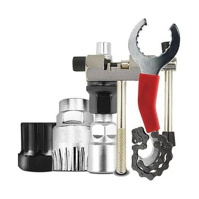  Kit Attrezzi Bici Ciclismo -Kit Attrezzi Riparazione Per Catene Bici - Immagine 1 di 4