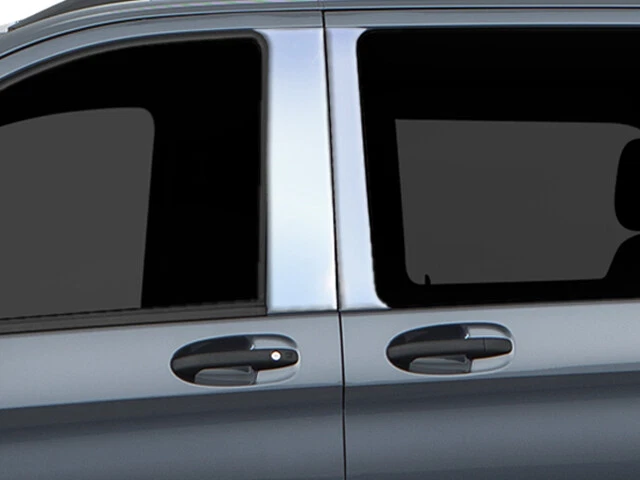 Postes de pilar de cromo inoxidable 4 piezas moldura de puerta Qaa para Mercedes Metris 2016-2020 Foto 1 de 1