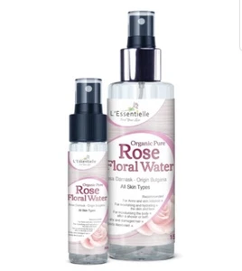 Agua de rosas pura orgánica DUO 30 ml y 150 ml atomizador spray niebla fina viaje - Imagen 1 de 4